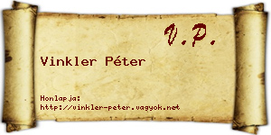 Vinkler Péter névjegykártya